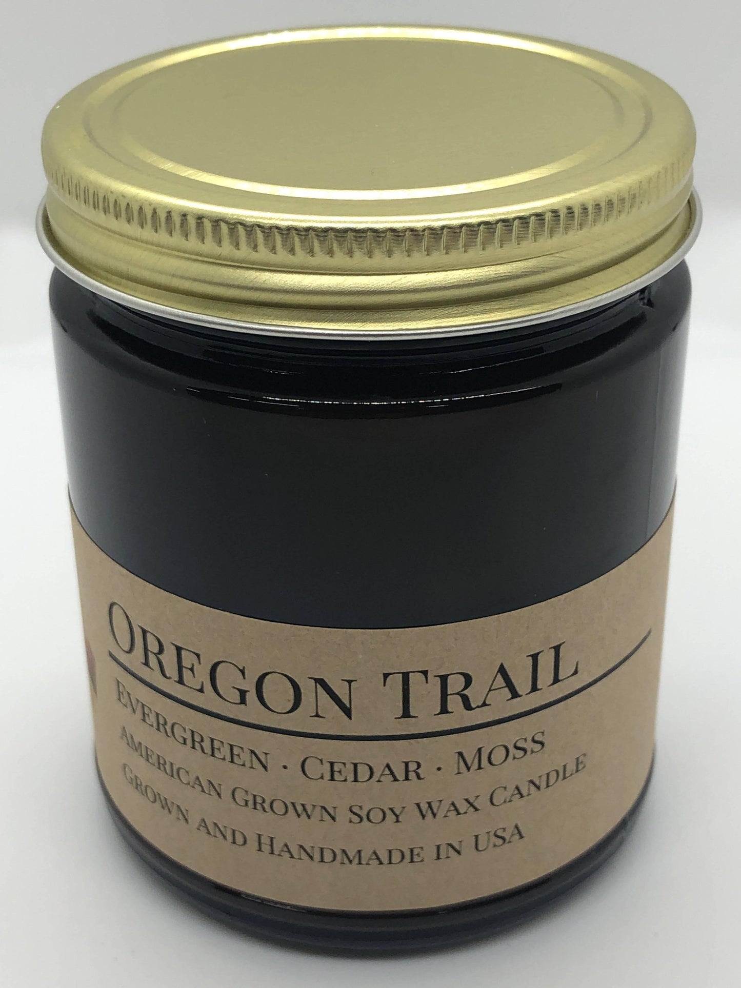 Oregon Trail Soy Wax Candle | 9 oz Amber Apothecary Jar