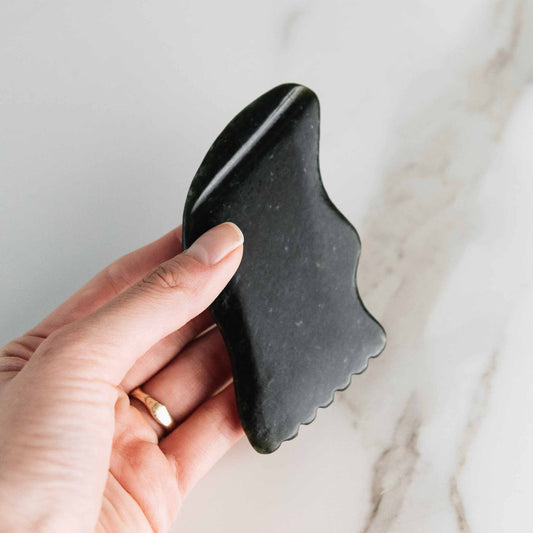 Black Nephrite Gua Sha Lifting Tool- Collective - Homeland Harvest