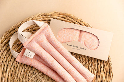 Eye Mask + Neck Wrap Bundle - Pink Pampas - Homeland Harvest