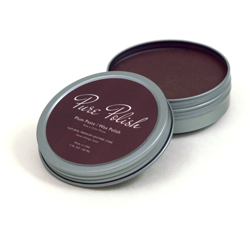 Plum Leather Paste/Wax Polish - Homeland Harvest