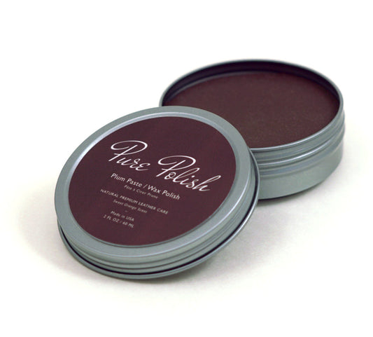 Plum Leather Paste/Wax Polish - Homeland Harvest