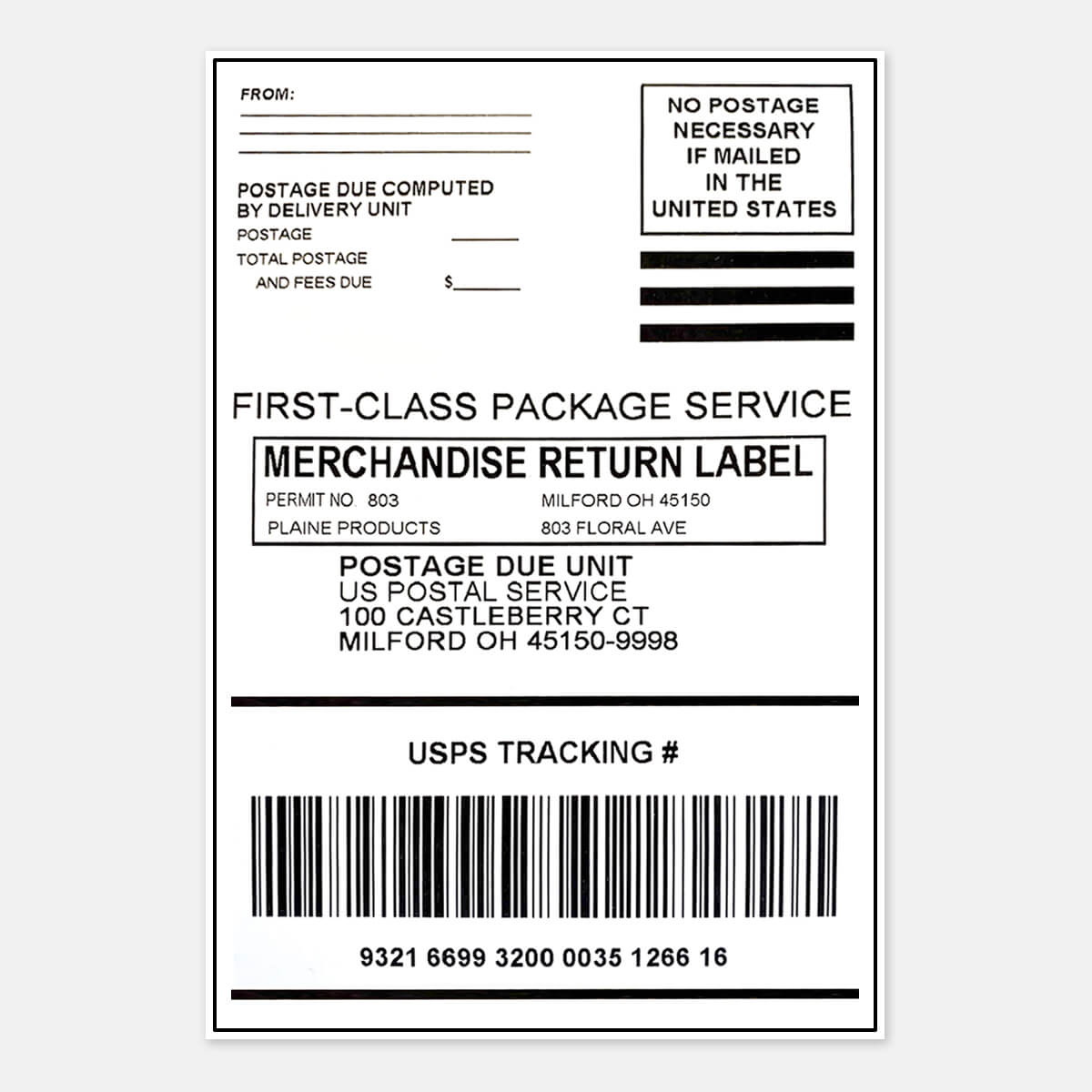 Return Label - Homeland Harvest