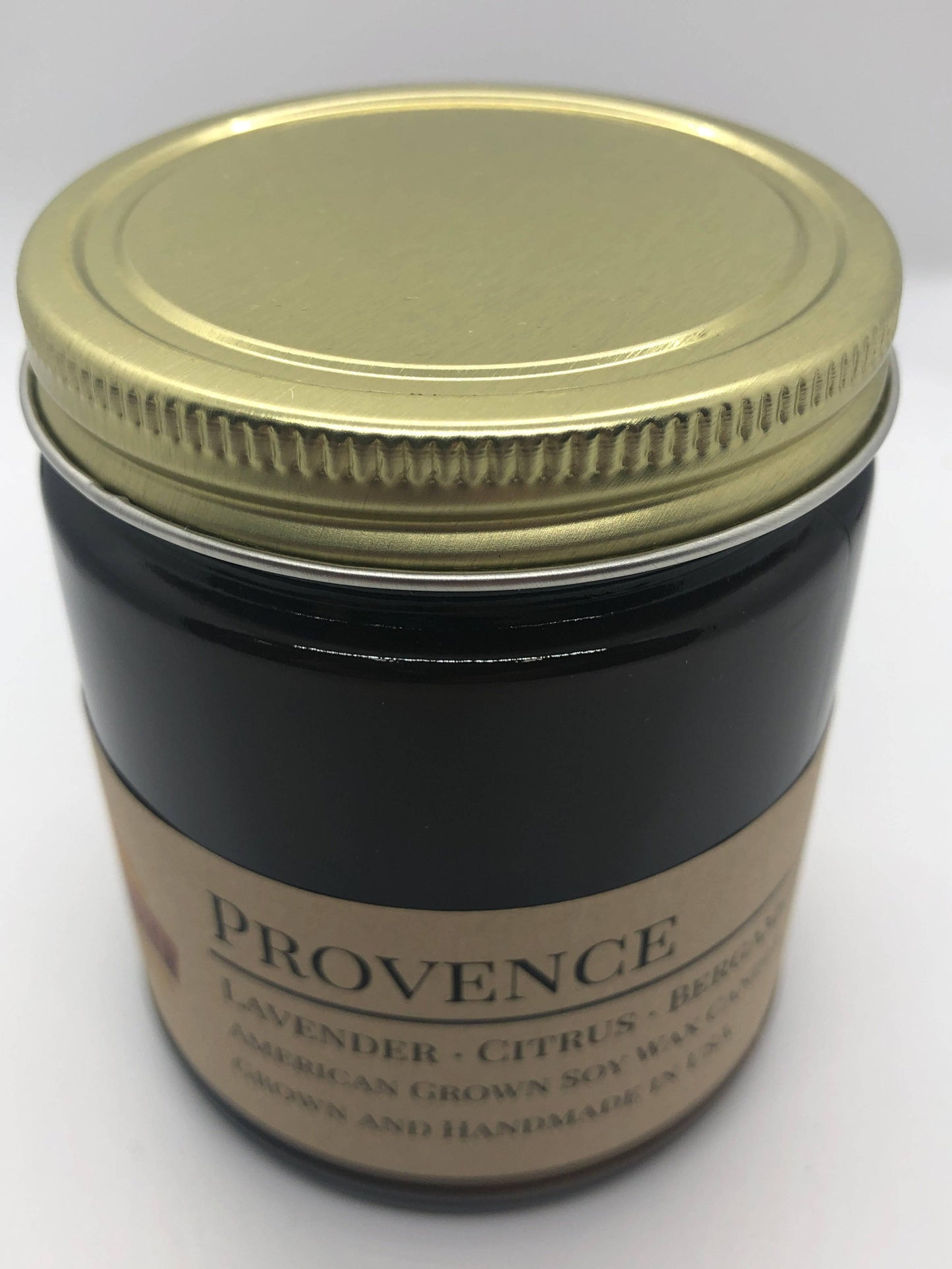 Provence (Lavender) Soy Wax Candle | 9 oz Amber Apothecary Jar