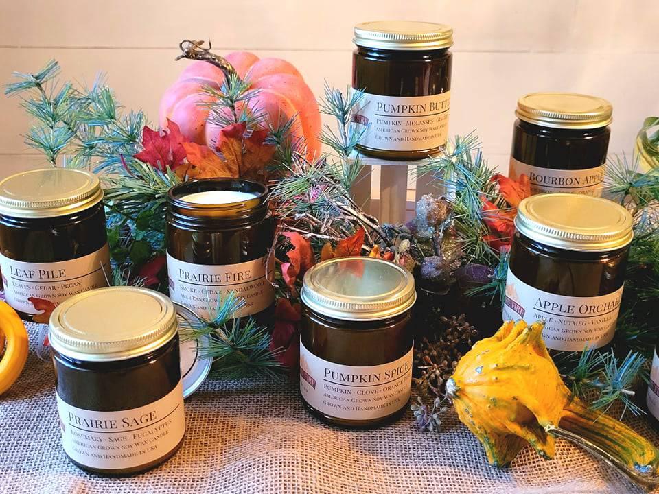 Roasted Chestnut Soy Wax Candle | 9 oz Amber Apothecary Jar