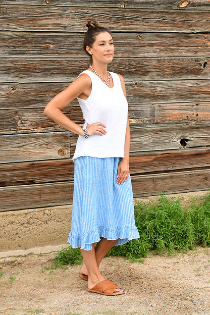 linen ruffle skirt - Homeland Harvest