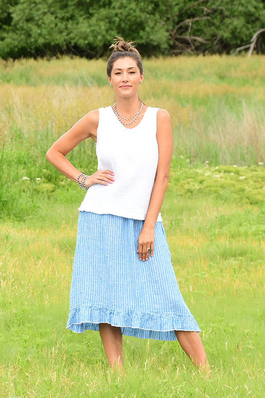 linen ruffle skirt - Homeland Harvest
