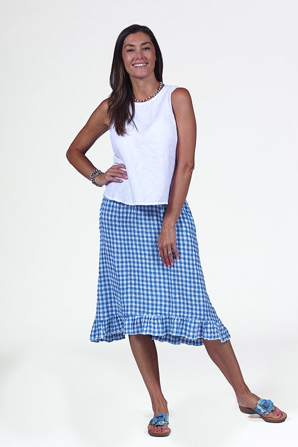 linen ruffle skirt - Homeland Harvest