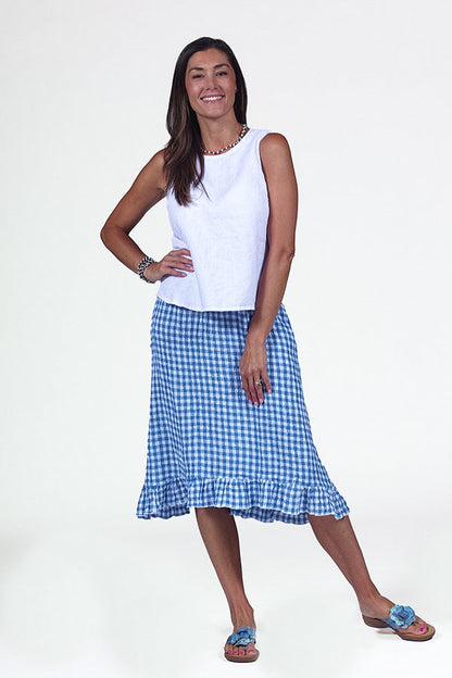 linen ruffle skirt - Homeland Harvest