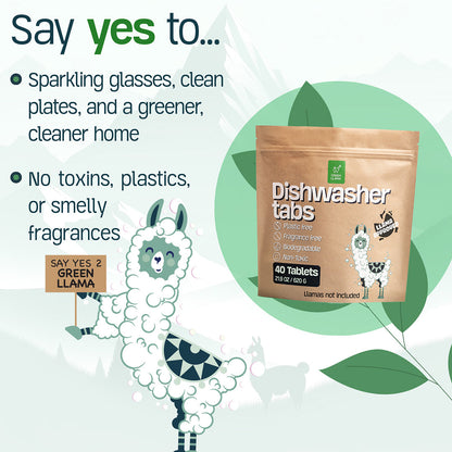 NEW - Fragrance & PVA Free Dish Washer Tabs - No Plastic, Non Toxic