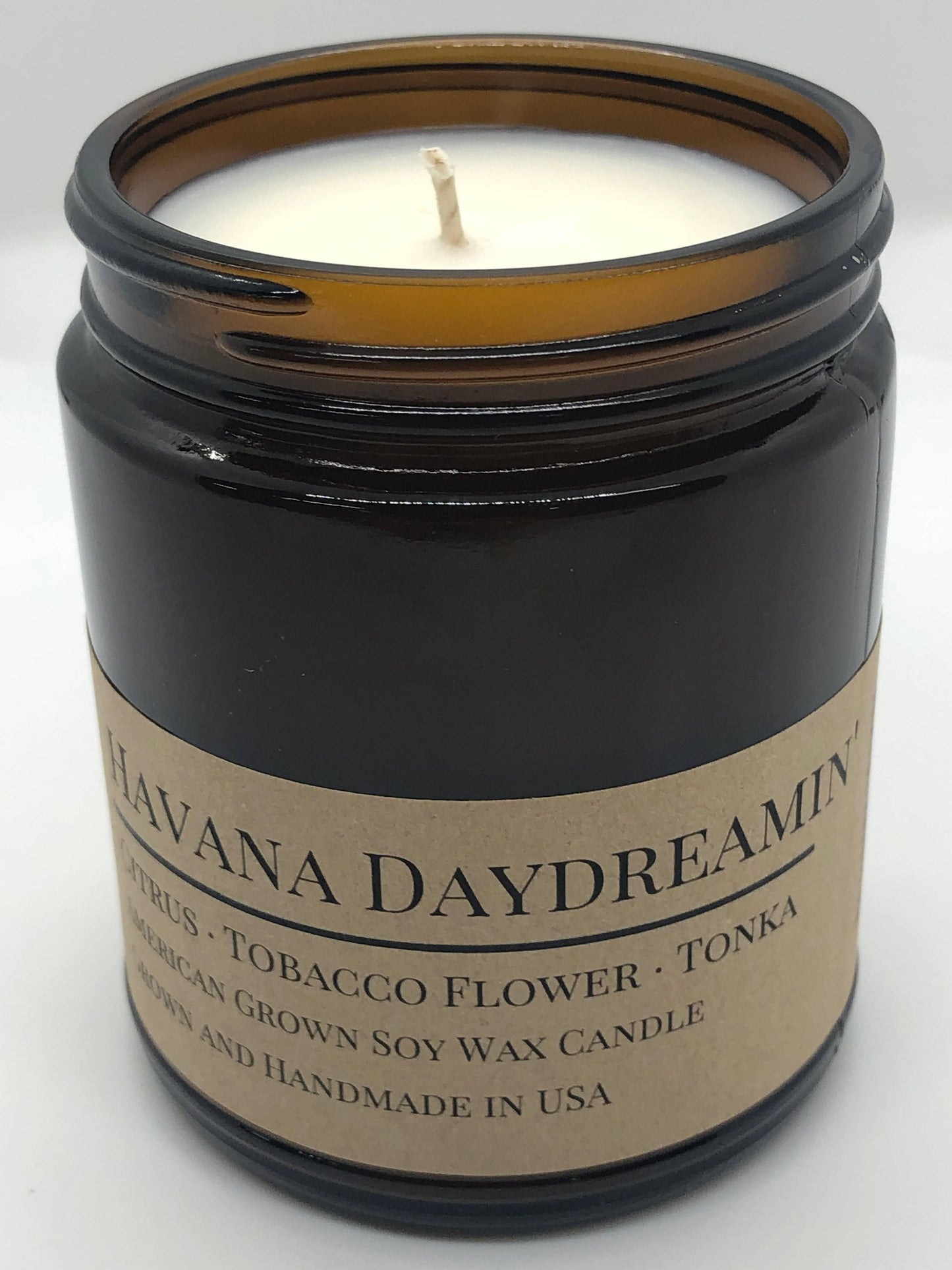 Havana Daydreamin' Soy Wax Candle | 9 oz Amber Apothecary Jar