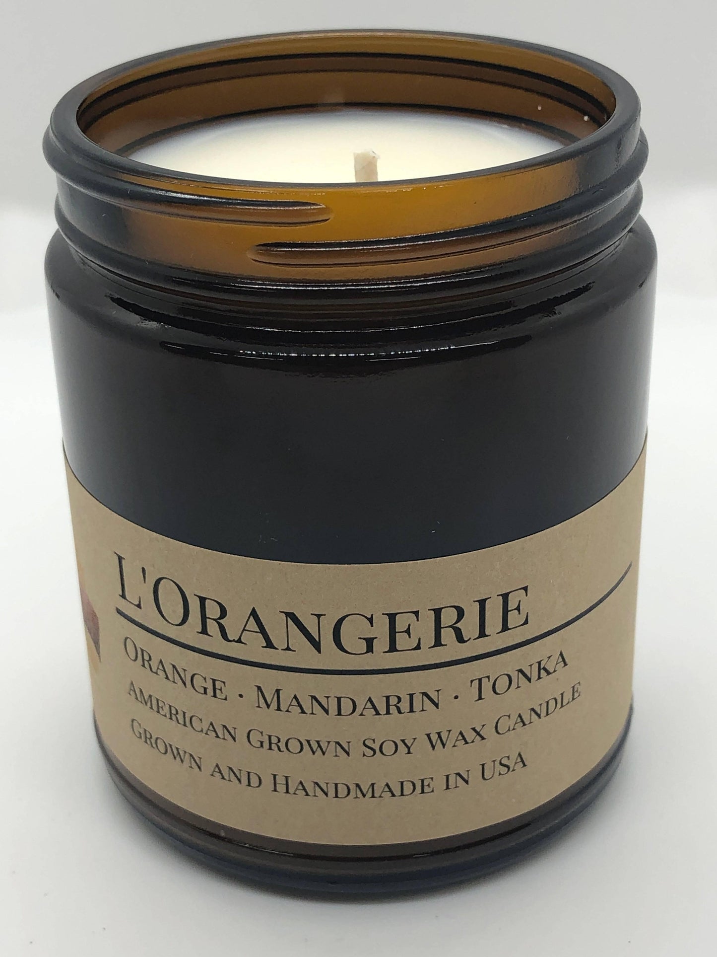 Scented Soy Wax Candle (8.0 oz) 50-60 Hour Burn Time, Cotton Wick, Amber Glass Jar, Grown and Made in USA -
