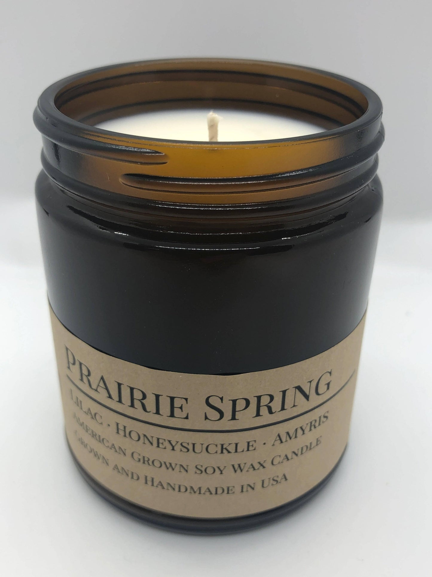 Prairie Spring Soy Wax Candle | 9 oz Amber Apothecary Jar