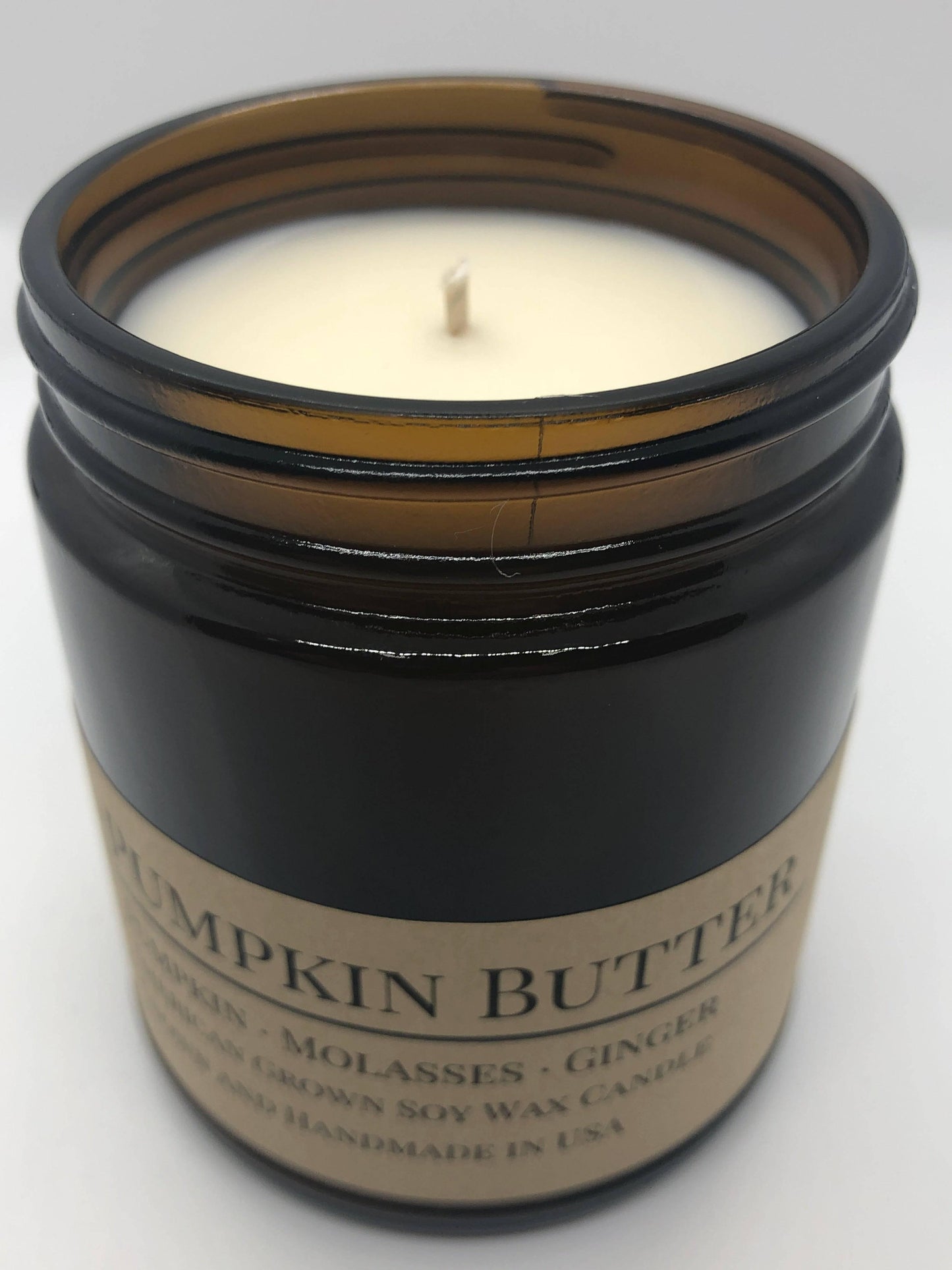 Pumpkin Butter Soy Wax Candle | 9 oz Amber Apothecary Jar
