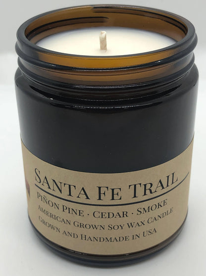 Scented Soy Wax Candle (8.0 oz) 50-60 Hour Burn Time, Cotton Wick, Amber Glass Jar, Grown and Made in USA -