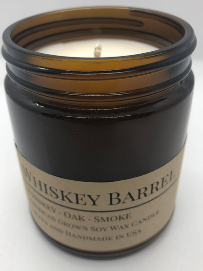 Scented Soy Wax Candle (8.0 oz) 50-60 Hour Burn Time, Cotton Wick, Amber Glass Jar, Grown and Made in USA -