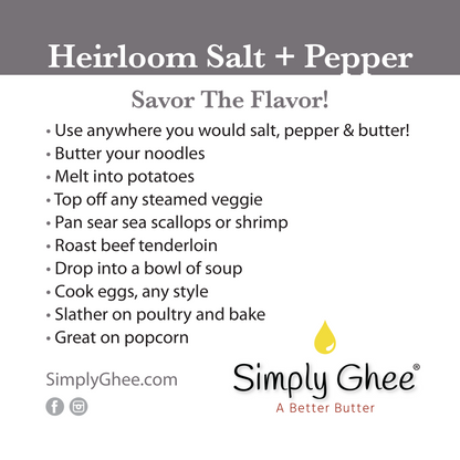 Heirloom Salt + Pepper Ghee DIY Mix - Homeland Harvest