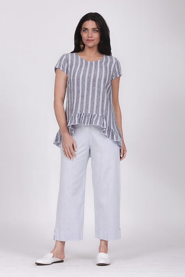 linen and cotton crop pant - Homeland Harvest