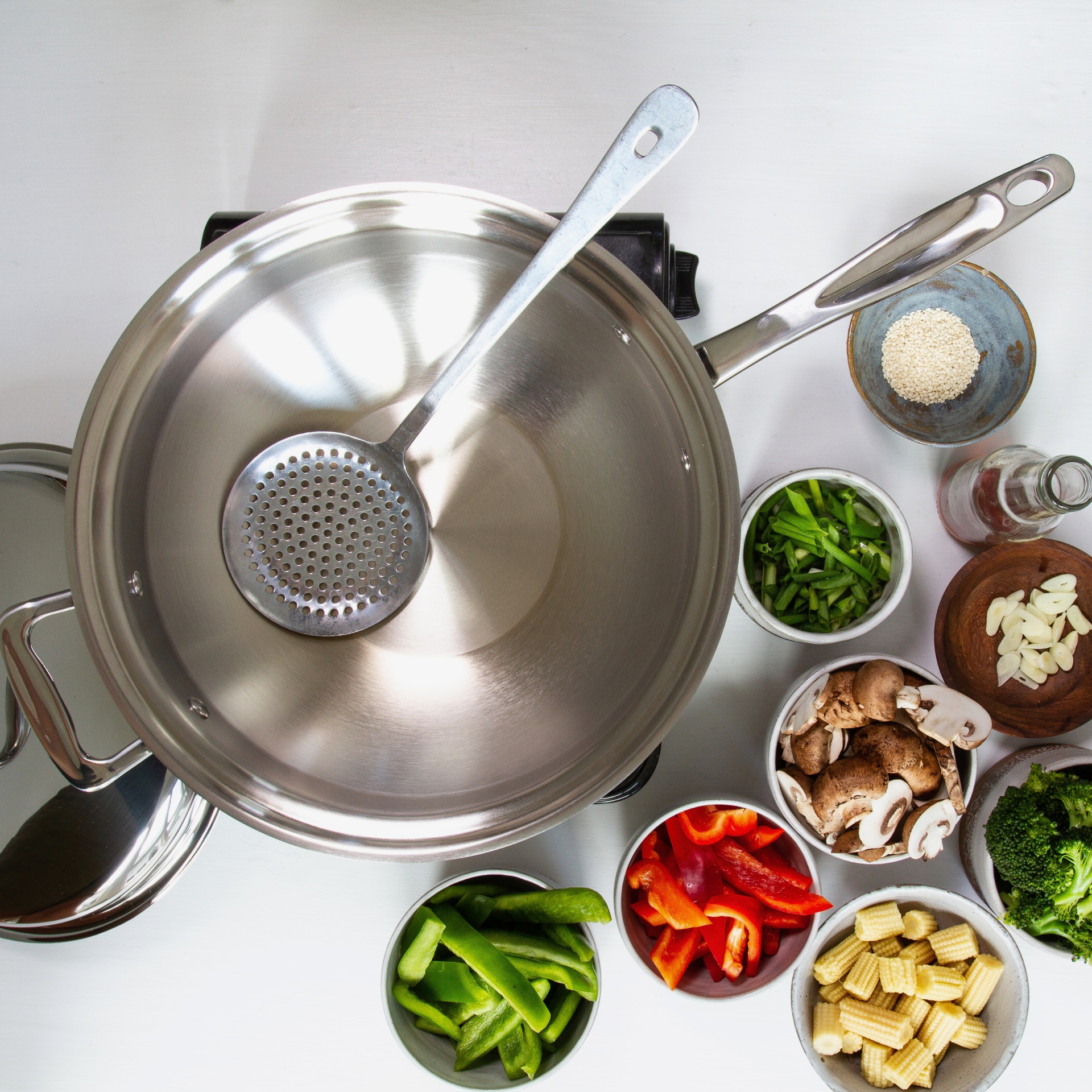 5 Quart Stainless-Steel Wok - Homeland Harvest