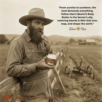 Old Time Barbershop Natural Tallow Beard & Body Butter for Men| All-Natural Beard Butter & Skin Care
