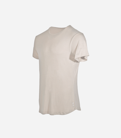 Bamboo Swift Curve-Hem T-Shirt - Sandstone - Homeland Harvest