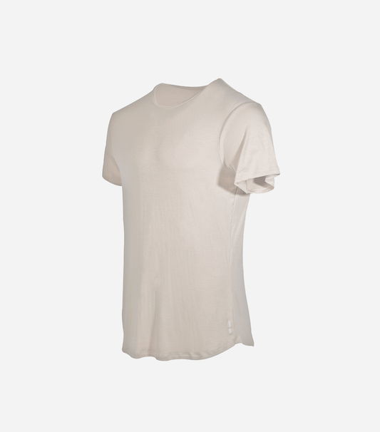Bamboo Swift Curve-Hem T-Shirt - Sandstone - Homeland Harvest