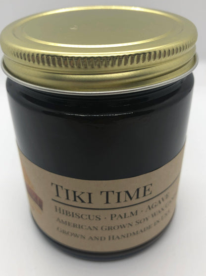 Tiki Time Soy Wax Candle | 9 oz Amber Apothecary Jar