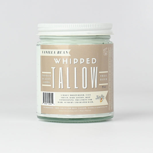All-Natural Vanilla  Whipped Tallow, Candle and Soap Premium Quality All Natural Gift Box by The Lady May